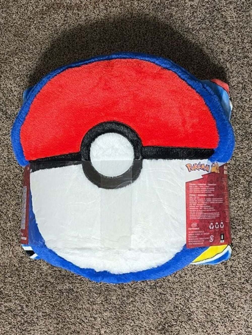 Pokémon Pikachu Faux Fur Cloud Pillow and Reversible Throw Blanket Set